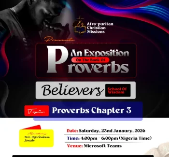 Afro-Puritan Christian Missions Presents an Exposition on the Book of Proverbs